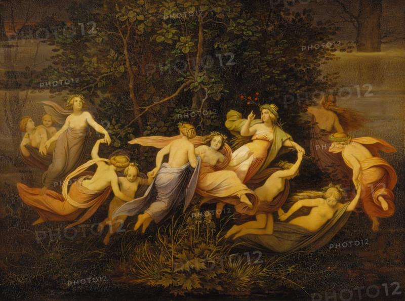 Fairy Dance in the Alder Grove, 1844. Creator: Moritz von Schwind.