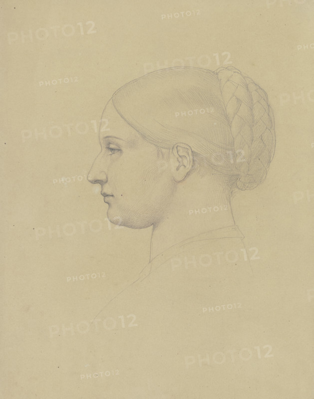Antonie von Blittersdorf in profile to the left, c1840s. Creator: Eduard von Steinle.