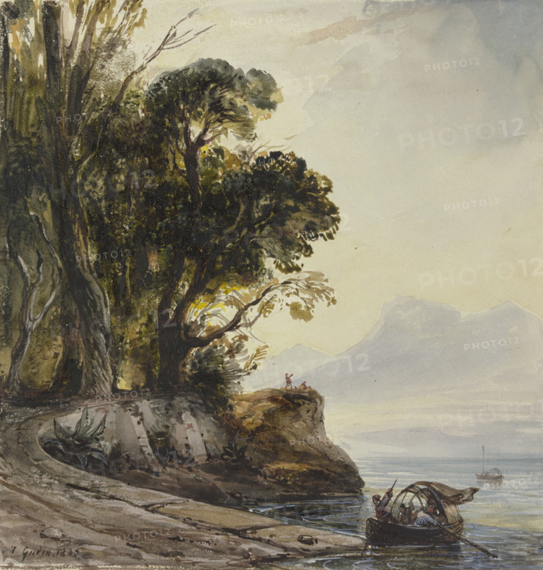 Coastal landscape, 1835. Creator: Theodore Gudin.