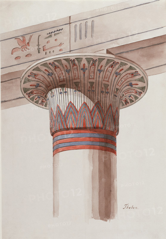A Capital from Thebes, 1829. Creator: Friedrich Maximilian Hessemer.
