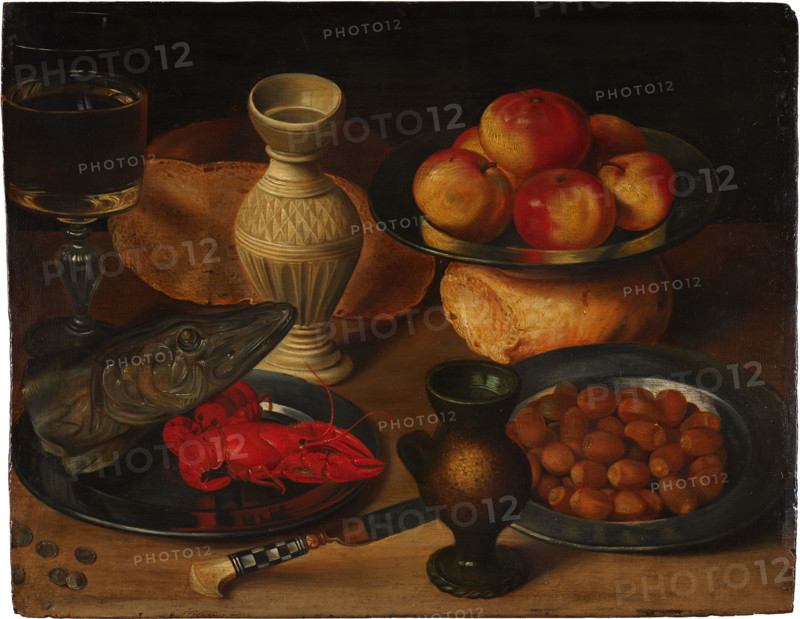 Still Life with Pike’s Head, 1600-1610. Creator: Georg Flegel.
