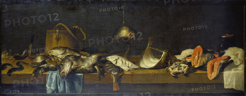 Still life with Fish on a Vending Counter, c1635-1640. Creator: Jacob Foppens van Es.