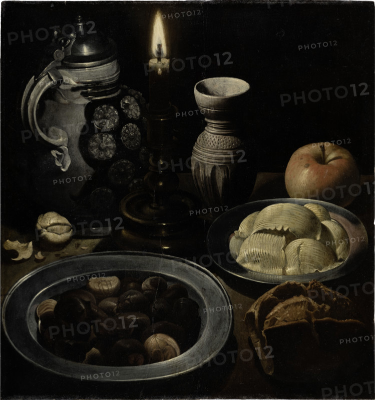 Still life with Roasted Chestnuts, c1630. Creator: Gottfried de Wedig.