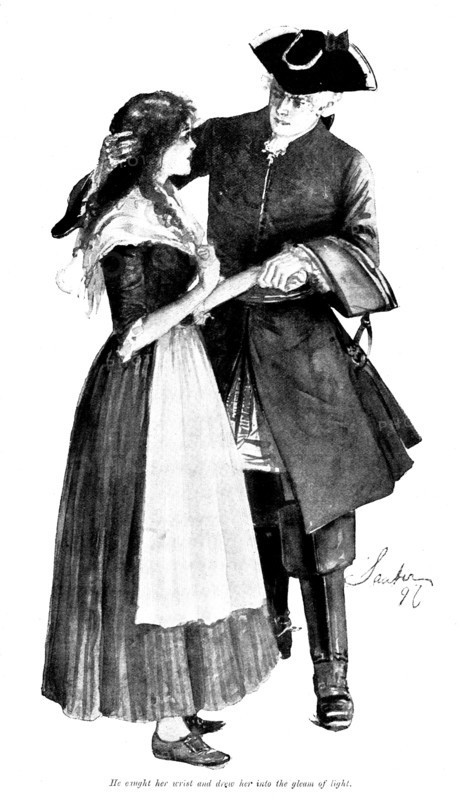 The Wild Geese: He caught her wrist and drew her into the gleam of light, 1898. Creator: Robert Sauber.