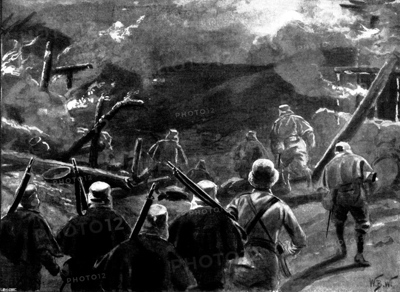 Indian Frontier Rising: with Westmacott's Brigade in Tirah: 3rd Gurkhas starting at 4 a.m..., 1898. Creator: Unknown.
