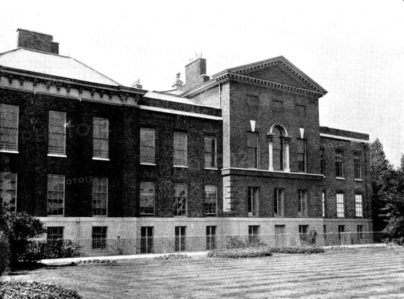 Views of Kensington Palace...on the extreme right...is the room in which the Queen was born, 1898. Creator: Lascelles.