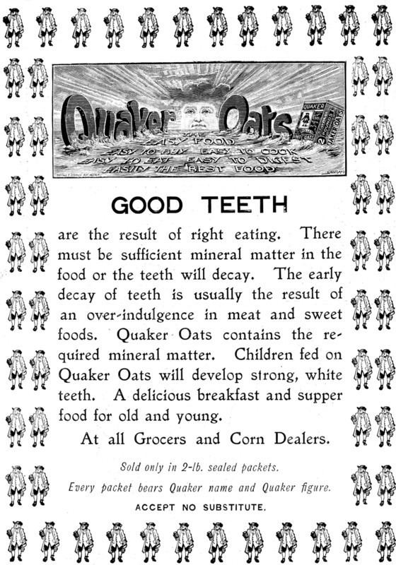 Advertisement for Quaker Oats, 1898. Creator: Unknown.