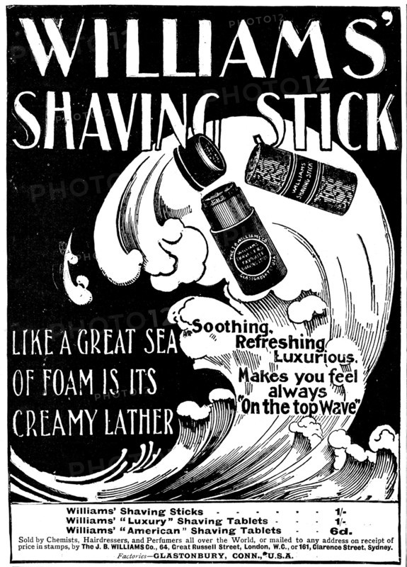Advertisement for Williams' Shaving Stick, 1898. Creator: Unknown.