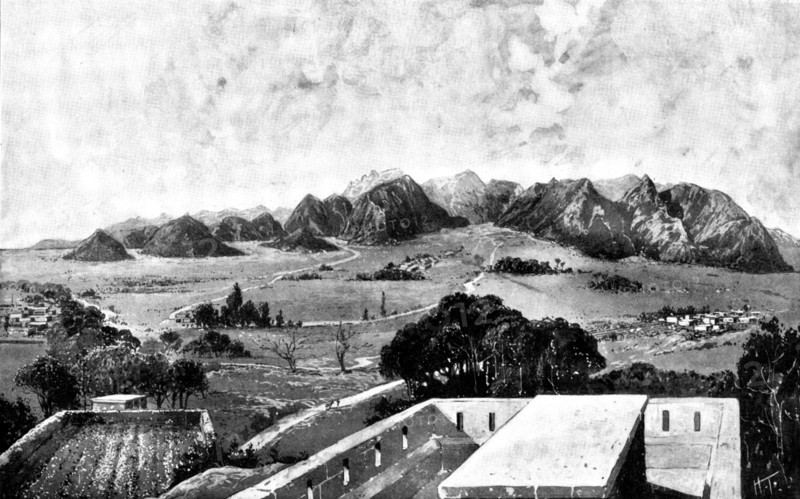 The Indian Frontier Rising: view of the scene of operations against the Bonerwals..., 1898. Creator: H. T..