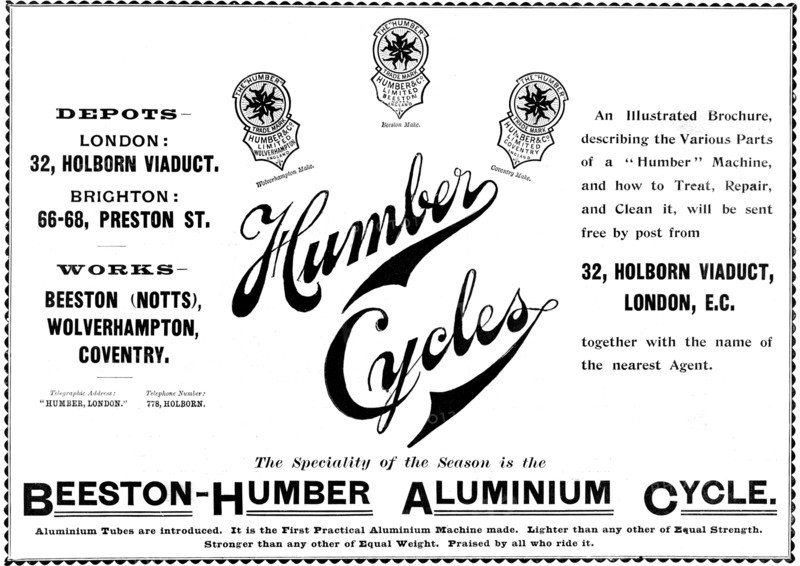 Advertisement for Humber Cycles, 1898. Creator: Unknown.