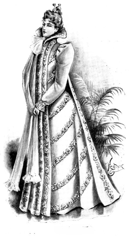 Ladies' Page: opera wrap of light cloth, 1898. Creator: Picador.