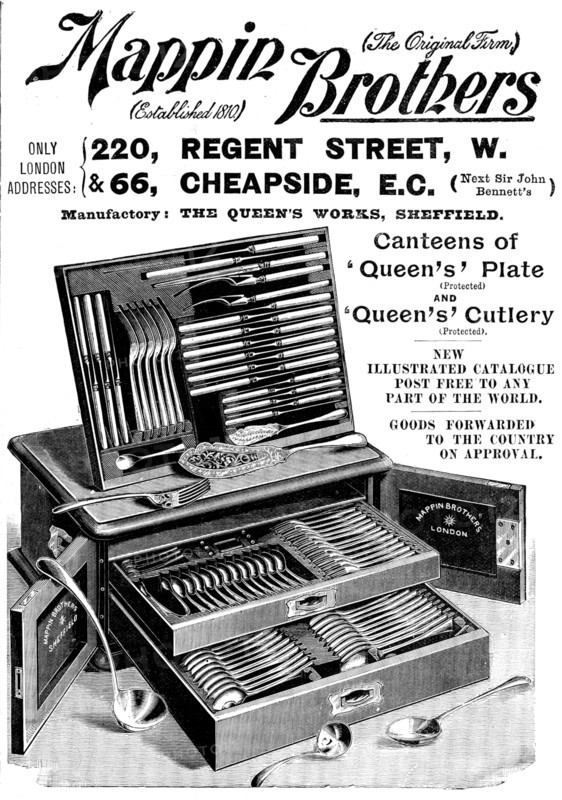 Advertisement for Mappin Brothers, 1898. Creator: Unknown.