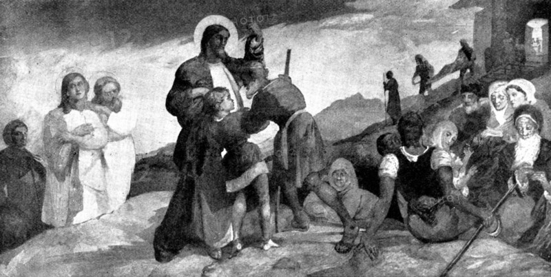 Christ Healing the Sick, 1898. Creator: Unknown.