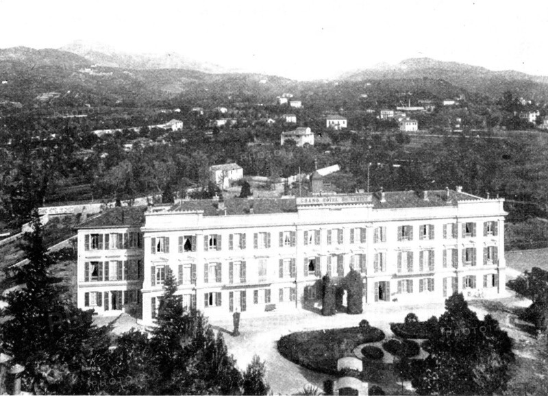 The Queen's Visit to the Riviera: view from the Excelsior Regina Hotel...at Cimiez, 1898.  Creator: Alexander Lamont Henderson.