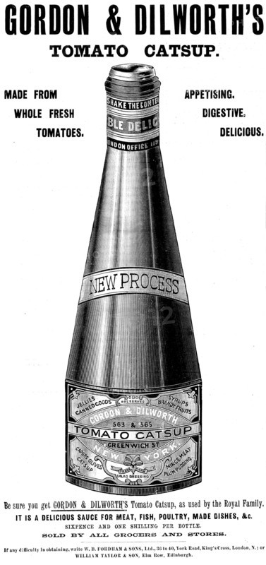 Advertisement for Gordon & Dilworth's Tomato Catsup, 1898. Creator: Unknown.