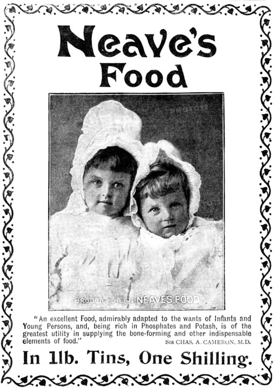 Advertisement for Neave's Food, 1898. Creator: Unknown.