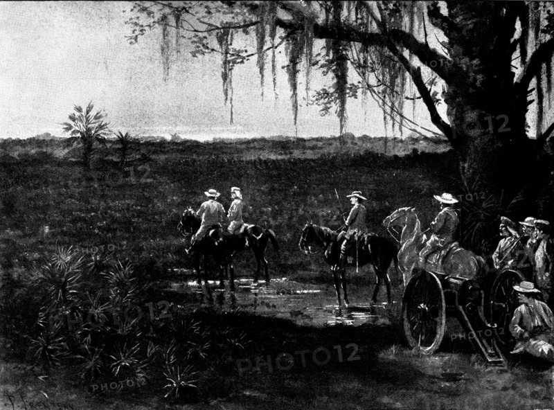 The Spanish-American War: the deadly Palmetto Swamps of Cuba, 1898. Creator: Unknown.