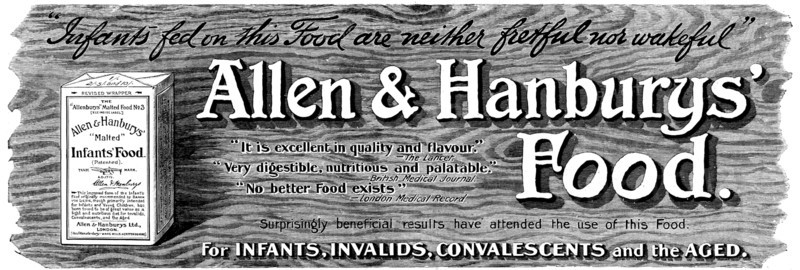 Advertisement for Allen & Hanbury's Food, 1898. Creator: Unknown.