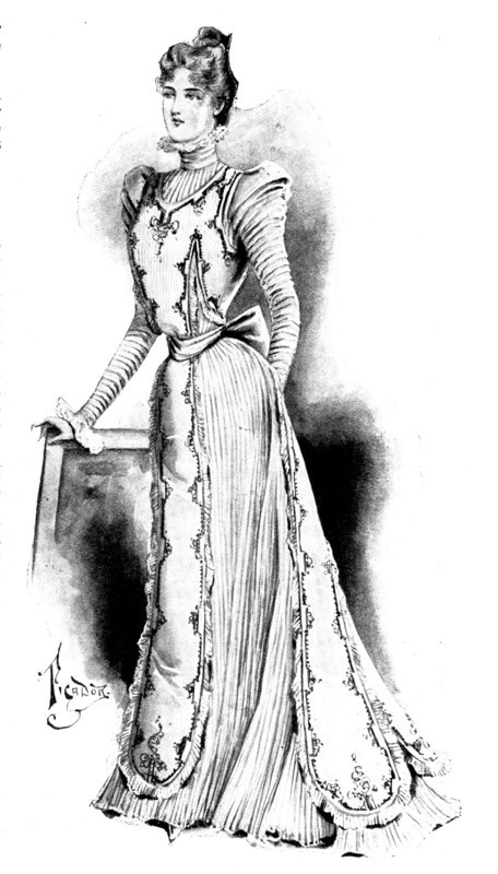 Ladies' Page: a dainty house-dress, 1898. Creator: Unknown.