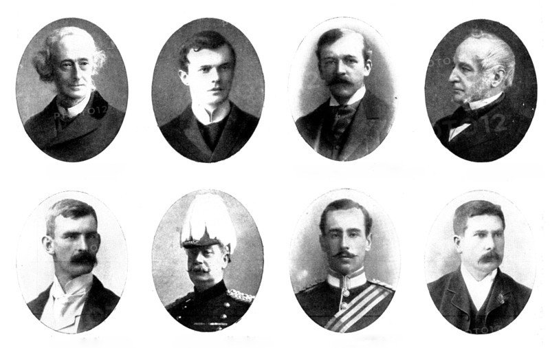 Various portraits, 1898. Creators: Unknown, Elliott & Fry, George Watmough Webster, Maull & Fox, Gunn & Stuart, Lambert Weston & Son, H. G. Chase.