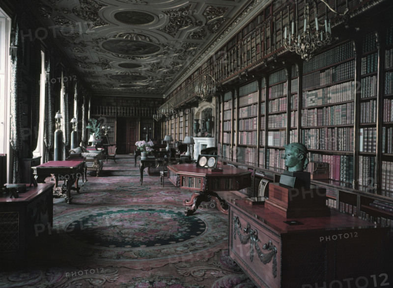 The Great Library, Chatsworth, Derbyshire, c1955. Creator: Arthur Charles Kirby Ware.
