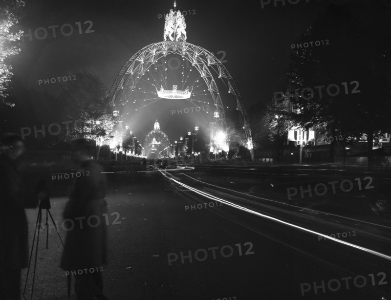 The evening before the Coronation of Elizabeth II, the Mall, London, 1st June 1953. Creator: Arthur Charles Kirby Ware.