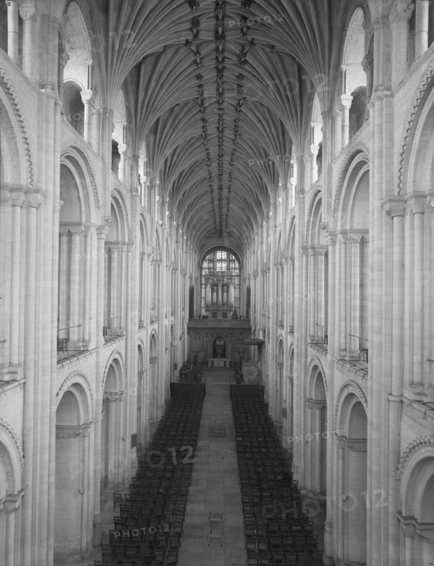 Vaulted ceiling, Norwich Cathedral, Norfolk, c1955.  Creator: Arthur Charles Kirby Ware.
