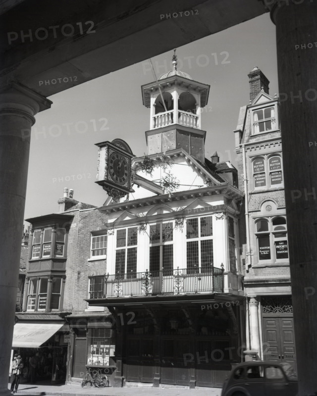 Clock tower, Guildford, Surrey, c1955.  Creator: Arthur Charles Kirby Ware.