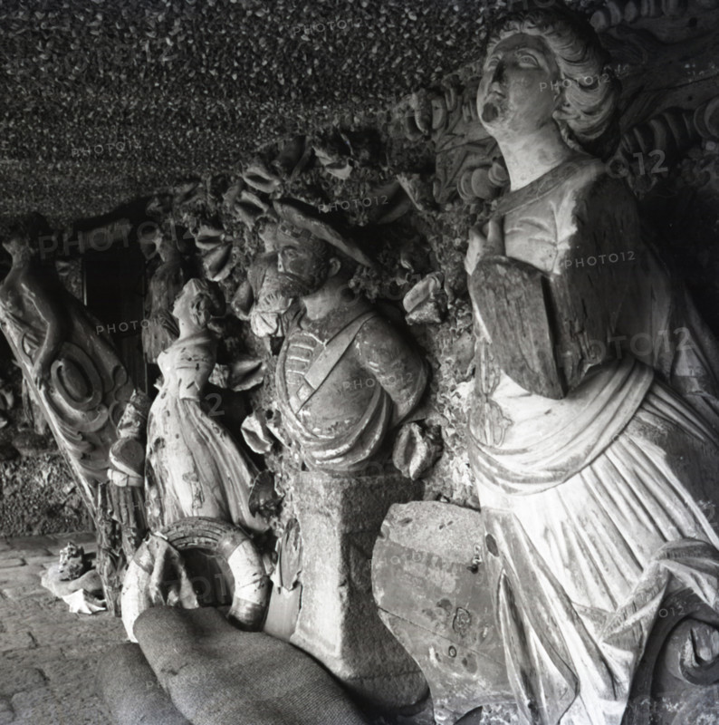 Ships' figureheads, Tresco, Scilly Isles, c1955. Creator: Arthur Charles Kirby Ware.