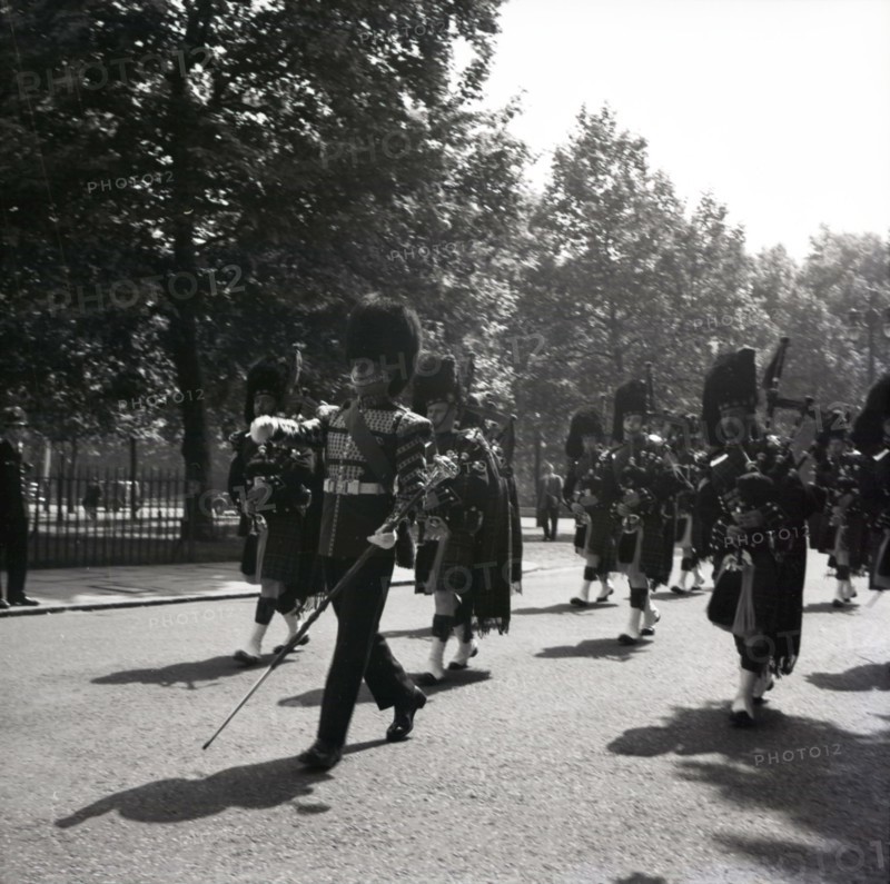 Guards on the march, London, c1955. Creator: Arthur Charles Kirby Ware.
