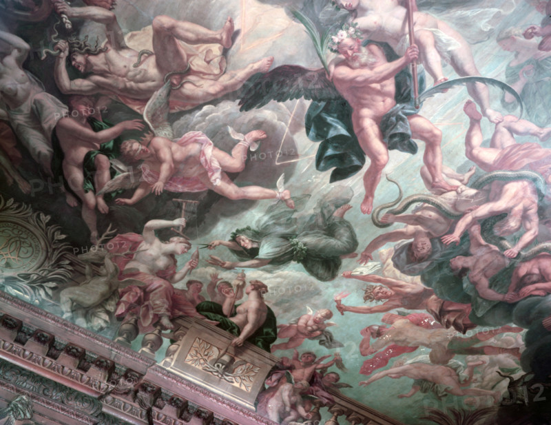 The ceiling of the State Dining Room, Chatsworth House, Derbyshire, c1955. Creator: Arthur Charles Kirby Ware.