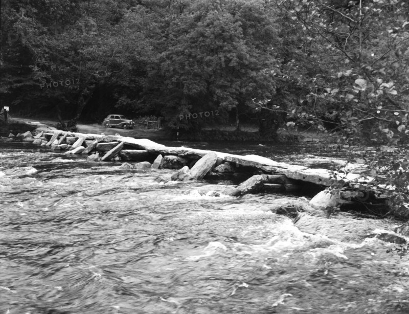 Tarr Steps, near Dulverton, Exmoor, Somerset, c1955. Creator: Arthur Charles Kirby Ware.