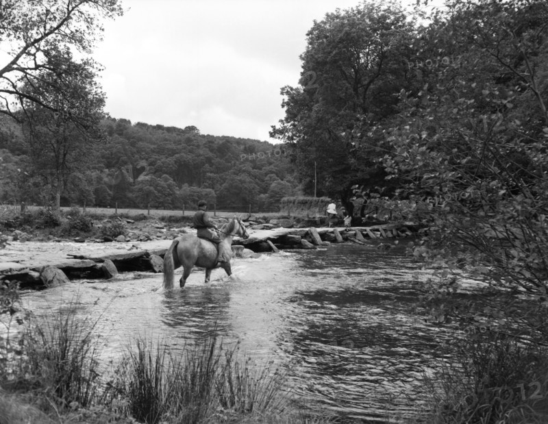 Tarr Steps, near Dulverton, Exmoor, Somerset, c1955. Creator: Arthur Charles Kirby Ware.