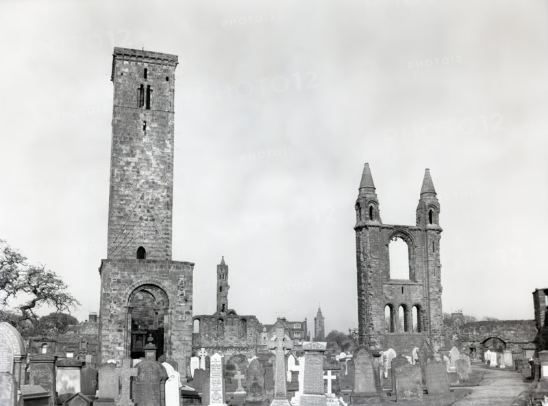 The ruined Cathedral of St Andrew, St Andrews, Scotland, c1955.  Creator: Arthur Charles Kirby Ware.