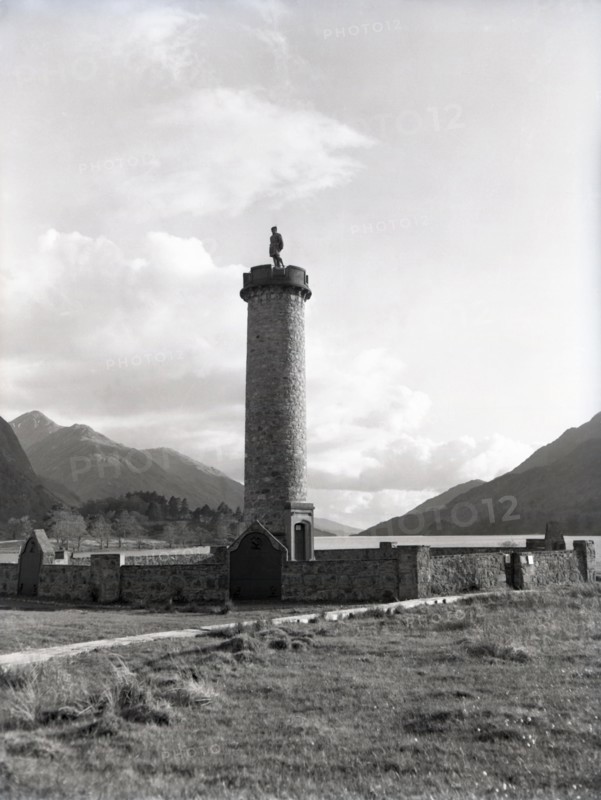 The Glenfinnan Monument on the shores of Loch Shiel, Glenfinnan, Scotland, c1955.  Creator: Arthur Charles Kirby Ware.