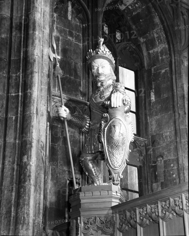 Gog statue in the Guildhall, City of London, c1955. Creator: Arthur Charles Kirby Ware.