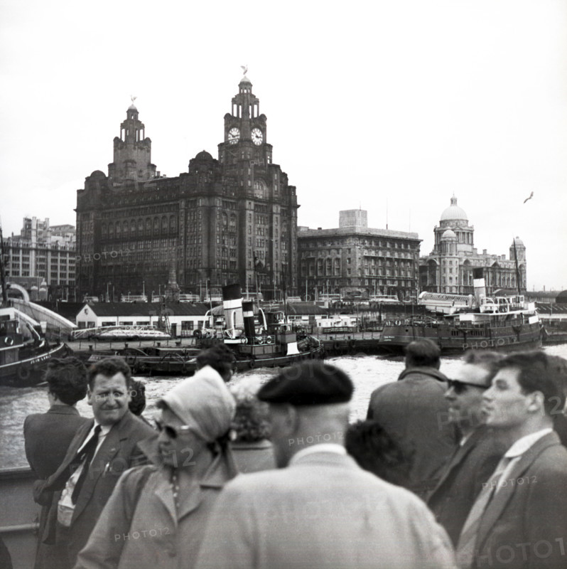 Liver Building and Port of Liverpool Building, Liverpool, c1955. Creator: Arthur Charles Kirby Ware.