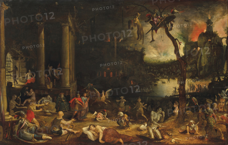 The Cumaean Sibyl leading Aeneas to the Underworld, c1600. Creator: Anonymous.