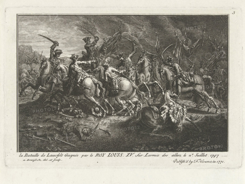 The battle of Lawfeld on 2nd July 1747, 1771. Creator: Benoist, Antoine (1632-1717).