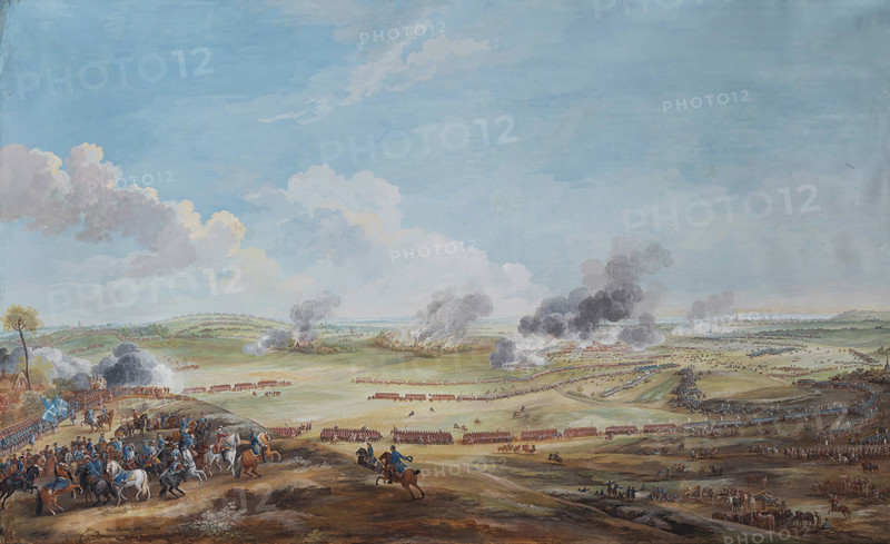 Perspective view of the battle of Lawfeld on 2nd July 1747, 1768. Creator: Blarenberghe, Louis-Nicolas van (1716?1794).