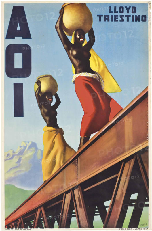 Lloyd Triestino: AOI (Africa Orientale Italiana), 1936. Creator: Boccasile, Gino (1901-1952).