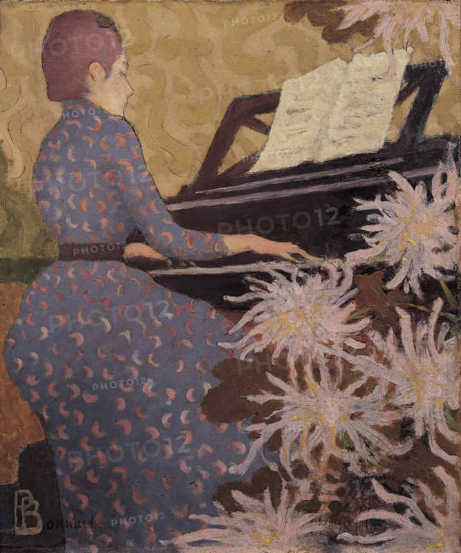 Jeune Femme au piano (Andrée Bonnard), 1891. Creator: Bonnard, Pierre (1867-1947).