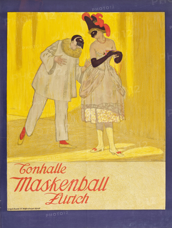 Masquerade ball. Tonhalle Zurich, 1911. Creator: Cardinaux, Emil (1877-1936).