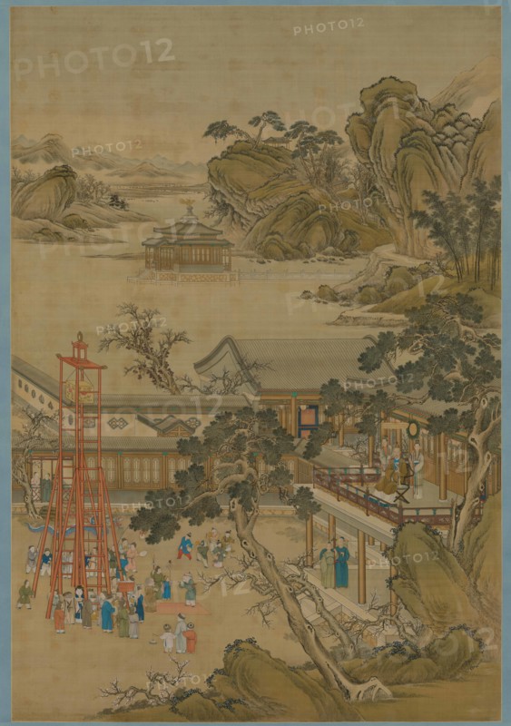 Emperor Qianlong Celebrate Lantern Festival , First half of the 18th cent.. Creator: Castiglione, Giuseppe (1688-1766).