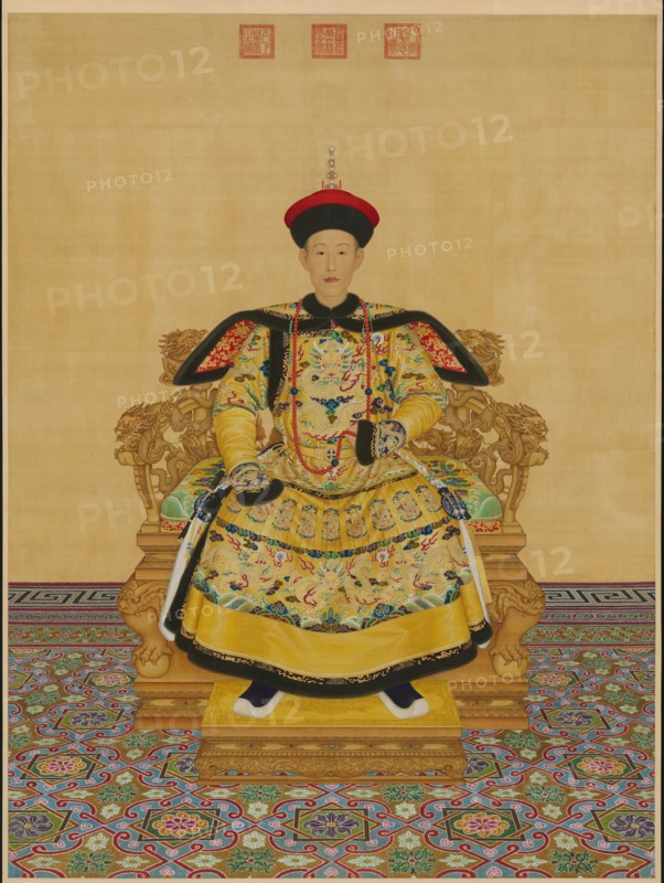 Portrait of the Qianlong Emperor (1711-1799), 1736. Creator: Castiglione, Giuseppe (1829-1908).