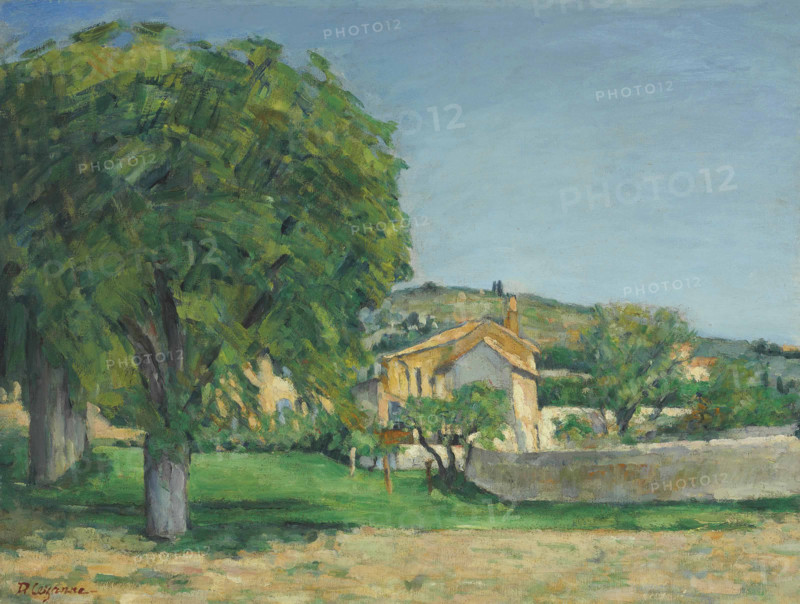 Chestnut Trees and Farm at Jas de Bouffan, c1876. Creator: Cézanne, Paul (1839-1906).