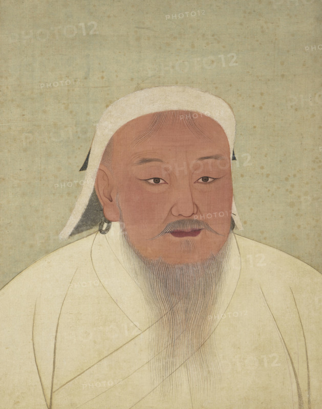 Portrait of Genghis Khan, 14th century. Creator: Chinese Master.