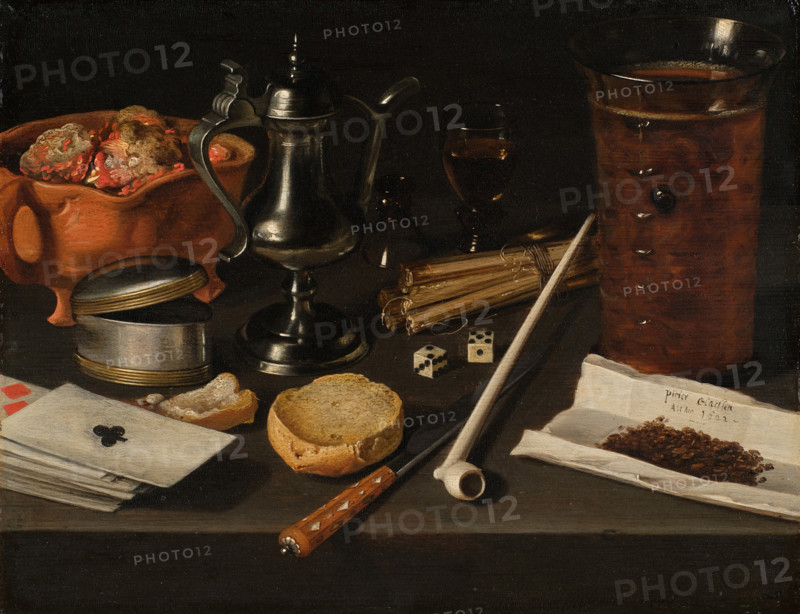 Toebackje - Still Life with Pipe and Tobacco, 1622. Creator: Claesz, Pieter (c. 1597-1660).