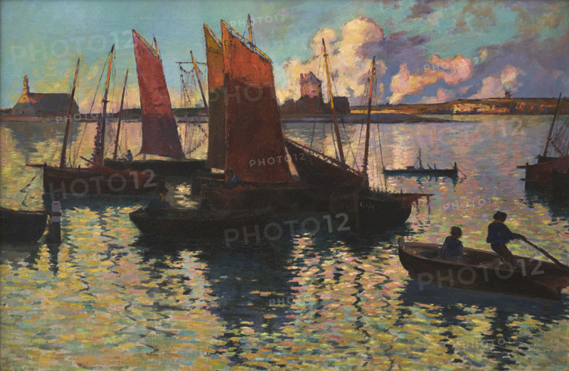 Evening rays at Camaret, 1892. Creator: Cottet, Charles (1863-1925).