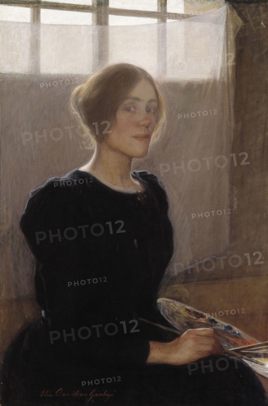 Self-portrait, 1900. Creator: Danielson-Gambogi, Elin (1861-1919).